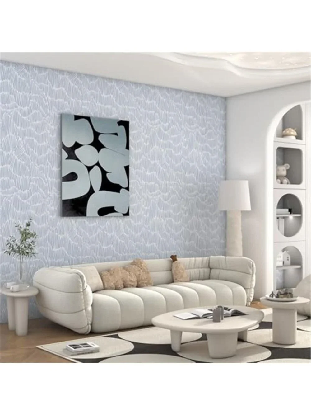Blue White Peel Stick Wallpaper Removable Vinyl Contact Paper Wall Decor